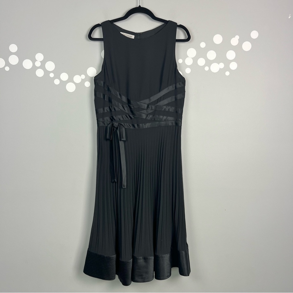 Kay Ungeer Fit & Flare Pleated Chiffon Dress Size 12